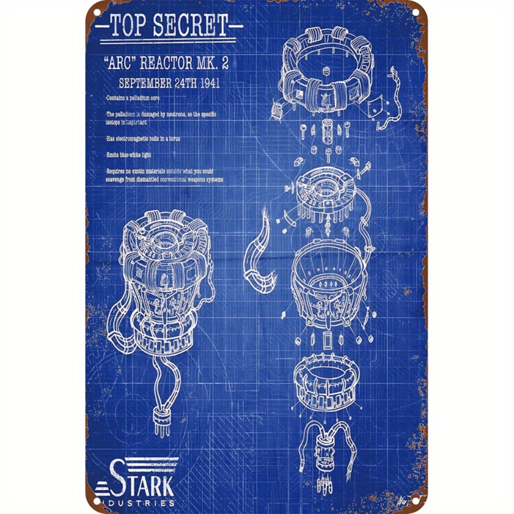 Tech Office Wall Decor - CIFBUY Ретро-индустриальный 2D плоский алюминиевый настенный