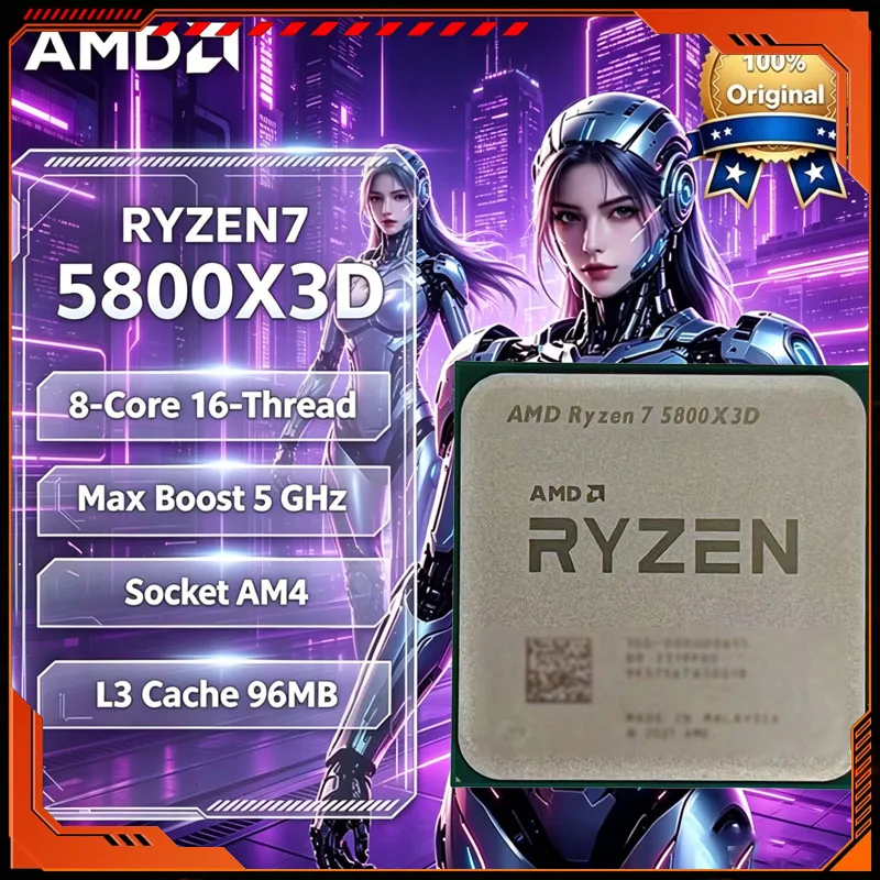 Amd Cpu Ryzen 7 - Процессор AMD Ryzen 7 5800X3D, 8-ядерный,