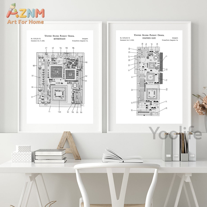 Картина на холсте с изображени – обзор и цена Tech Office Wall Decor