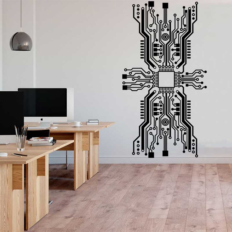 Монтажная плата, наклейка на с – обзор и цена Tech Office Wall Decor